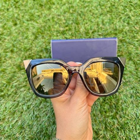 fendi ff0060|FENDI FF0060 52mm Cat Eye Frame Sunglasses .